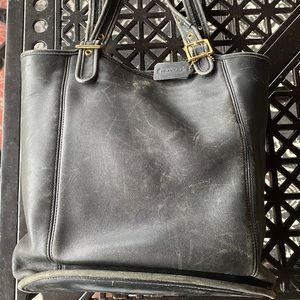 Vintage Coach Legacy Bucket Bag Scooter 9090 Black Leather